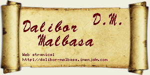 Dalibor Malbaša vizit kartica